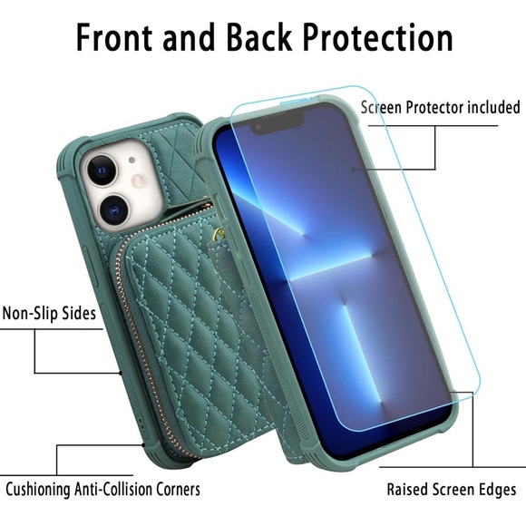 Green Crossbody Wallet Phone Case - Picture 3 of 6